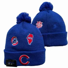 Berretto CUBS Berretti CHICAGO SOX LA NY Toppa laterale della squadra di baseball nordamericana Sport in lana invernale Cappello lavorato a maglia Berretti con teschio A