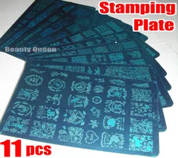 NEW 11pcs XXL FULL Nail Stamping Stamp Plate Full Design Image Disc Stencil Transfer Polish Print Template HK01 HK116487817