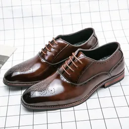 Sapatos de vestido de alta qualidade couro negócios sapatos formais clássico italiano casual vestido sapatos masculinos elegante escritório formal oxford sapatos 231122