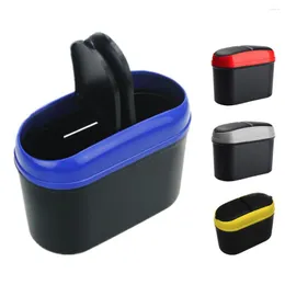 インテリアアクセサリーIntelitopia Car Trash Bin Auto Mini Cans Rubbish Garbage Dustbin Box Case Hook Plastic Bucket Dropship