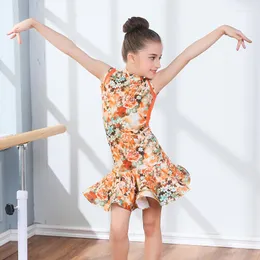Scena odzież 2023 Latin Girls Dance Dress for Dancewear Samba taniec taniec balet sukienki dla dzieci kostium vestido waltz