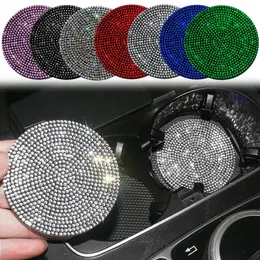 Car Diamond Coaster Water Cup Slot Non-Slip Mat Waterproof Silica Pad Cup Holder Mat Auto Interior Accessories Wholesale