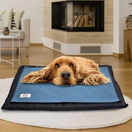 Kattsängar stora storlekar Pet Lull Mat Warm Pad Bed Waterproof Non-Slip Pets Mats med två utbytbara filtar 2023