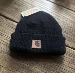 Carhart Designer Artist Hats Mäns och kvinnors mössa Fall Winter Thermal Knit Corhart Hats Sticked Wool Hat Plus Velvet Cap tjockare mask frans vinterhatt