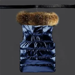 Womens Vests Winter jacket womens sleeveless vest hooded apron fake fur coat Korean fashion cardigan wholesale 231122