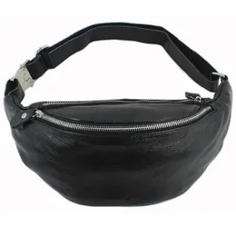 Waist Bags Fashion Genuine Leather waist bag for men fanny pack Leather belt bag waist pack bum bag money belt waist pouch molle pochete 230422
