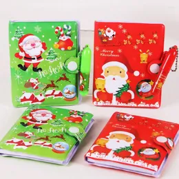 크리스마스 재미 귀여운 어린이 선물 홍보 산타 노트북 볼트 펜 미니 포켓 메모장
