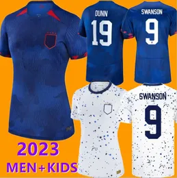 2023 Pulisic Usas Soccer Jerseys Reyna Aaronson Weah Acosta McKennie 23 24 Maillot de Futol Ferreira Dest Morgan oss En fotbollskjorta Rapinoe Reyna Men Women Kids 999