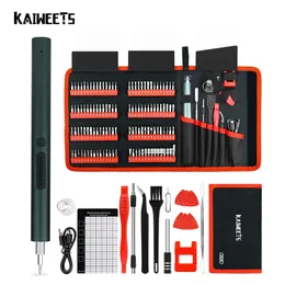 Skruvmejslar 137 I 1 Precise Electric Screwdriver Set med 120 bitar 2 växlar Moment Portable Magnetic Repair Tools Type-C Fastladdning 231122