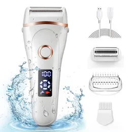3 in 1 Wet Dry Painless Hair Removal IPX6 Waterproof Lady Electric Razor