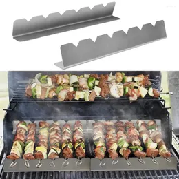 Ferramentas 2Pcs Kebabs Holder Racks em forma de V Universal BBQ Skewers Storage