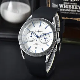 Omeg Men's Watch 2023 2024 NOWOŚĆ ZEWNĄTRZ MĘŻCZYZNYCH WSZYSTKICH KWARTZ KWARTZ WEGLAJĄ WYGODY WYSOKIEJ WYSOKIE Luksusowe marka Zeganowe Bande Men Mode Ome-05