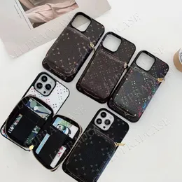 아름다운 iPhone Phone Case 15 14 Pro Max Luxury Card Slot Lu Purse 고품질 18 17 16 15Pro 14Pro 13PRO 13 12 111 X 로고 박스 포장 소녀 여성이있는 케이스