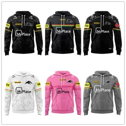 2023 2024 Novo Penrith Panthers Rugby Hoody Sportwear masculino pulôver com capuz ao ar livre