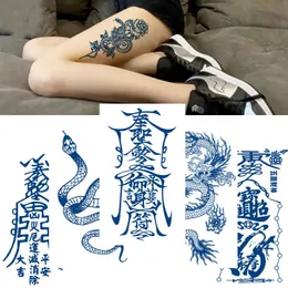 Temporary Tattoos Juice Ink Body Art Lasting Waterproof Tattoo Sticker Scorpion Snake Tatoo Arm Fake Sun Tatto Women Men 230422