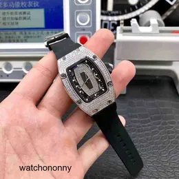 Armbandsur mens Leisure Mechanics Business Watches Luxury Richa RM007 Automatisk mekanisk kvarn R Watch Full Drill Case Tape Women's Watch