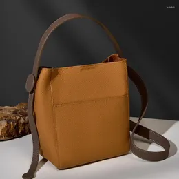 Abendtaschen Frauen Kopf Echtes Leder Schulter Messenger Coss Körper Eimer Luxus Designer Geldbörsen und Handtaschen Für Bolsa Feminina