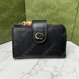 Bambu das mulheres designer carteira de couro luxo pequena bolsa com zíper moeda bolsa moda g carteiras ferrolho dobrável bolsa titular do cartão