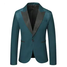 Mens Suits Blazers Vintage Green Casual Suit Blazer Jacket Men Slim Fit One Button Sport Coat Daily Business Costume Homme 231123