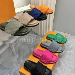 Дизайнерская подушка бассейна комфорт плоские сандалии на липучке гладкие тапочки