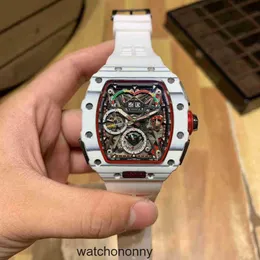 Tempo libero Richa Milles personalizzato bianco uomo multifunzionale business orologio meccanico automatico nastro marea tecnologia sportiva Qgb1