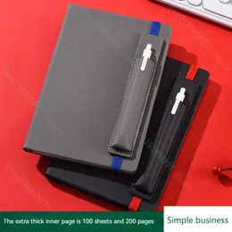 Business A5 Notebook مع Pen Insert Offical Office School Multifunsional Student Strap Tool Tool