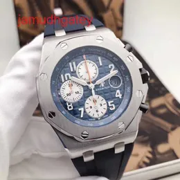 AP Swiss Luxury Watch Royal Oak Ofshore Serisi 26470ST Hassas Çelik Geri Şeffaf Erkekler Moda Leisure Sports Chronometer Mekanik Kol saati