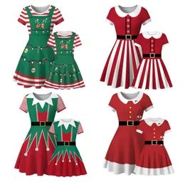 Familie passende Outfits Jahr Weihnachten Mädchen Kleid Mutter Teenager Mädchen Partykleider für Mädchen Familie passende Outfits Mutter Tochter Karneval Kleider 231123