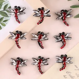 Notioner Rhinestone Dragonfly pärlstavar för kläder som sy på handpärlor Applique Badge Clothes Shoes Väskor Dekoration Patch Diy Apparel Brosch