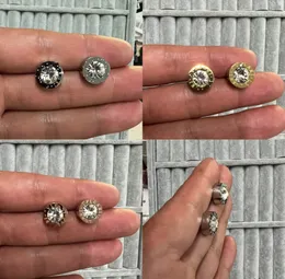 8mm liten lyxig diamantpojke män stud örhänge 18k guld silver bokstav b dubbar örhängen kvinnor flicka bröllop party smycken aldrig bleknar grossist