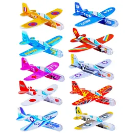 Dekorativa föremål Figurer 20st Kids Party Supplies Diy Multicolor Foam Airplane Boys Girls Birthday Souvenirs Pinata Filler Kindergarten Prize Toys 231123