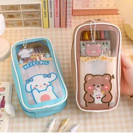 Cute Extra Large Capacity Pencil Bag Portable Pen Box Multi-layer Pouch Stationery Storage School Supplies For Kids