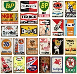 Vintage Motor Oil Gasoline Metal Painting Signs Tin Poster Retro Bar Pub Garage Decor Gas Station Decorative Wall Plaque Size 20x31791651