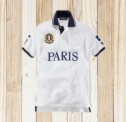 PARIS Short sleeved polos shirt men's T-shirt city version 100% cotton embroidery men's S-5XL