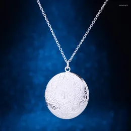 Pendant Necklaces Silver Plated Necklace Fashion Jewelry Disk Shiny Sculptural /cfgakwna Dwoamnva LQ-P183