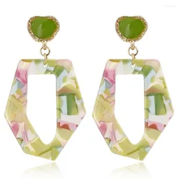 Dangle Earrings YAOLOGE Acrylic 2023 Big Statement For Women Resin Oversize Geometric Drop Bohemian Jewelry