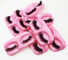 Whole 6D Mink False Eyelashes Mix Styles 25mm Long mink lashes 3D fluffy eyelash rectangle pink glitter box private label 20211709935