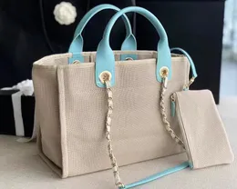 10A Borsa tote di design di lusso Borsa casual da donna Borsa a tracolla in tela di grande capacità tinta unita Borsa da spiaggia portatile