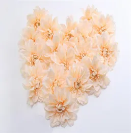 Simulering Dahlia Head Wedding Decoration Home Placement Peony Silk Artificial Flower Handmade Rose Wedding Decoration Flower Wall5844307