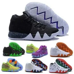 OGKyrie 4 Men Basketball Shoes 4s Mamba Confetti Ankle Taker Halloween Bhm Equality Light Grey 2022 Man Trainers Sneakers Size 7 - 12
