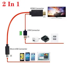 Samsung Galaxy S5/S4/S3 Note3 için Micro USB - HDMI 1080P HDTV Adaptör Kablosu