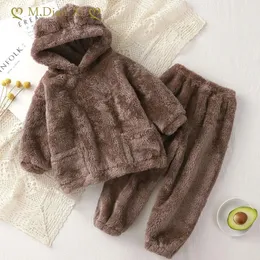 Pijamalar erkek bebek kız giysileri pijama set pazen polar bebek bebek yürümeye