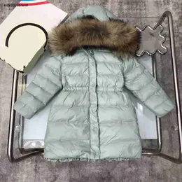Nuovo cappotto da ragazza lungo piumino da bambino Taglia 2-14 Design elastico in vita per ragazzi Capispalla invernale per bambini abiti firmati Nov25
