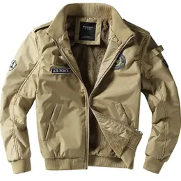 Herrenjacken Männer Wintermantel Schweres Fleece Männliche Strickjacke Bomber Luftfahrtpullover Air Force One Man Ästhetische Kleidung Arbeitskleidung Militärjacke 231122