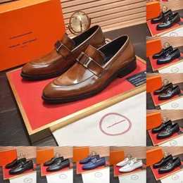 67Model 2024 Luxury italiensk stil Men's Oxford Designer klänningskor äkta läder svart helklassig klassisk affärsbröllop formella skor för män