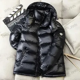 Men's Down Parkas Puffer Jacket Men Hooded Casual Down Winter s Clothing Short Glossy Feather s Duck Coat Man Waterproof T231123