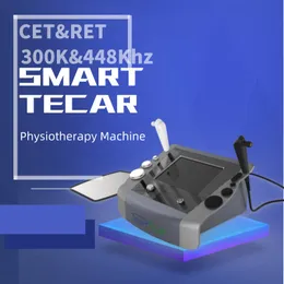 Massagem completa Smart Tecar 448khz Sports Rehabiliation Rehabilation Skin Apertencando 300W CET e RET Handle Machine