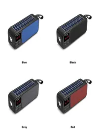 Solar Charge Bluetooth głośnik FM Radio Outdoor stereo głośnikowy Portable Bezprzewodowa skrzynka dźwiękowa z USB TF Port MP3 Music Player HI6215050