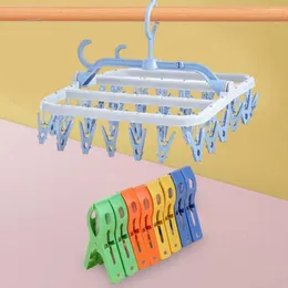 Hangers 32 Towel Clip Save Space Windproof Clothes Drying Rack Thickened Material Holder Laundry Storage Supplies Square Clothing