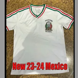 新しい2023-2024メキシコチチャリトメンズフットボールジャージ23/24 H.ロザノA.ガードドレッドホワイトトレーニングウェアR.ジメネスナショナルチームフットボールジャージーファンバージョン